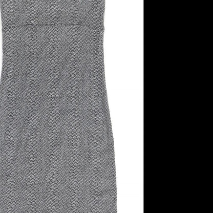Miss Selfridge Womens Grey Geometric Polyester Shift Size 6 Round Neck Pullover