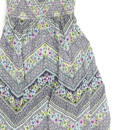 Atmosphere Womens Multicoloured Geometric 100% Cotton A-Line Size 10 Off the Shoulder Pullover