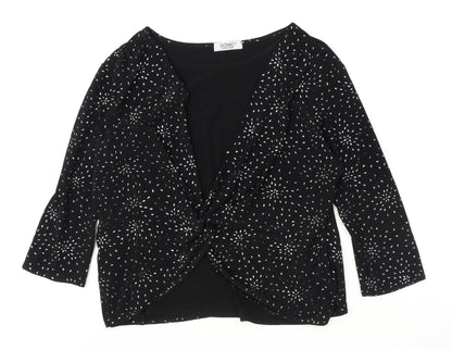 Womens UK Size 12 Sonic Collection Black Basic Blouse