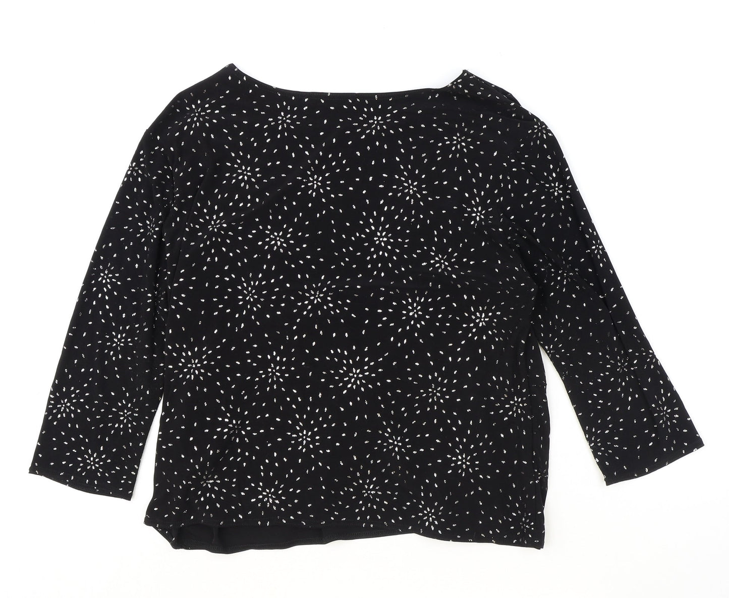 Womens UK Size 12 Sonic Collection Black Basic Blouse