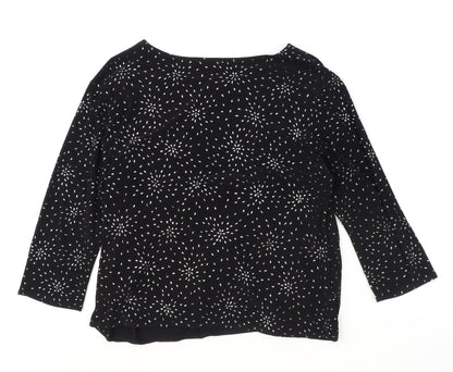 Womens UK Size 12 Sonic Collection Black Basic Blouse