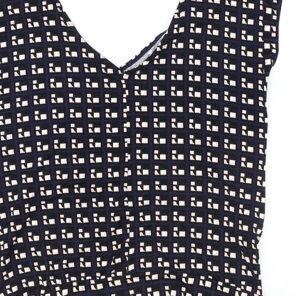 Womens UK Size M Blue Chameleon Blue Basic T-Shirt