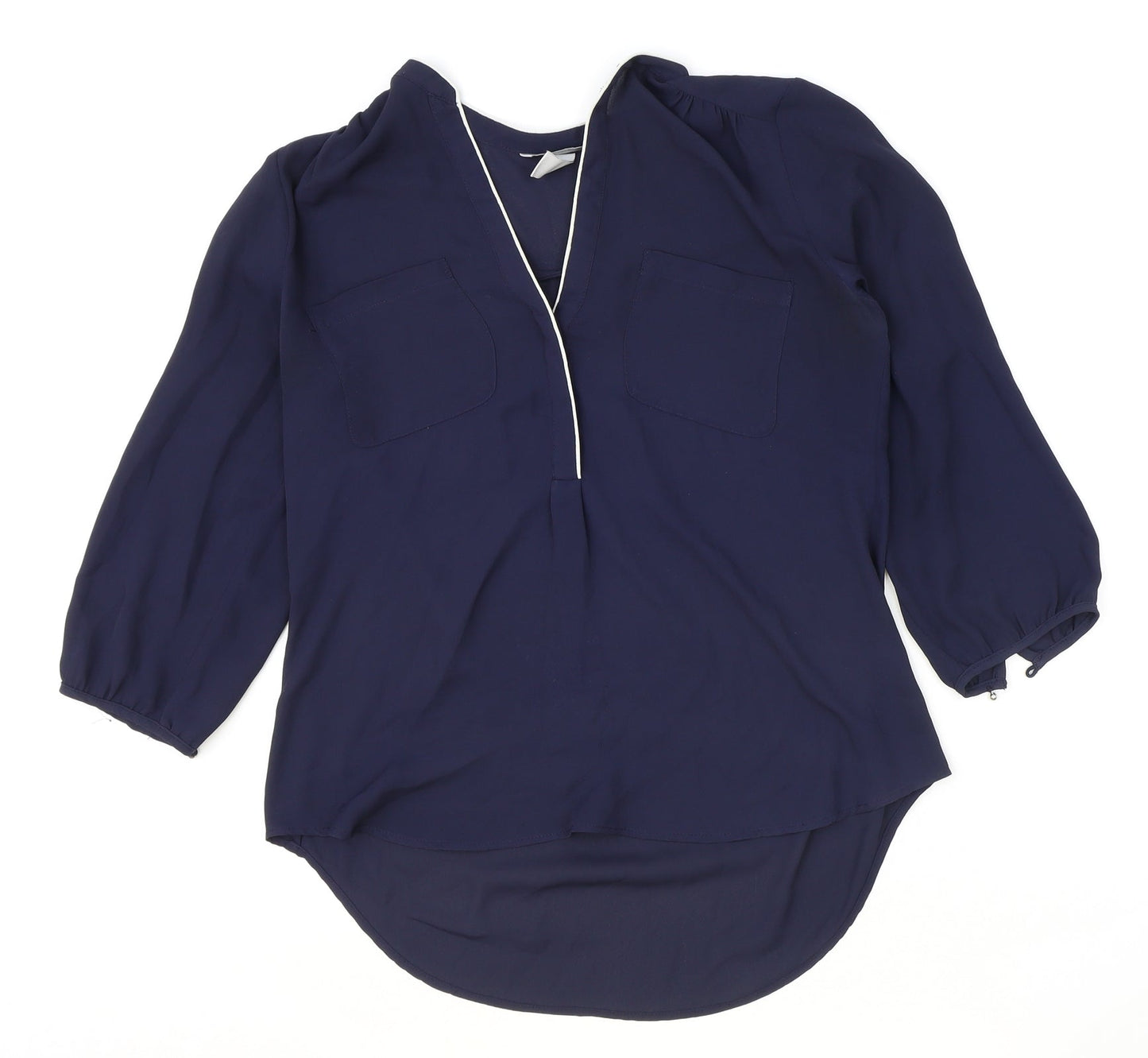 Womens UK Size 12 H&M Blue Basic Blouse