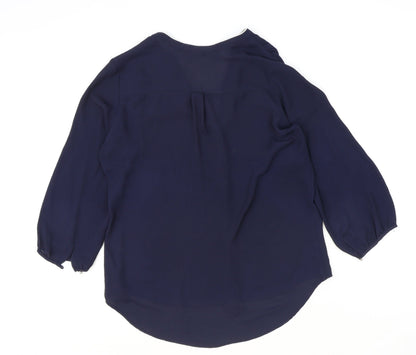 Womens UK Size 12 H&M Blue Basic Blouse