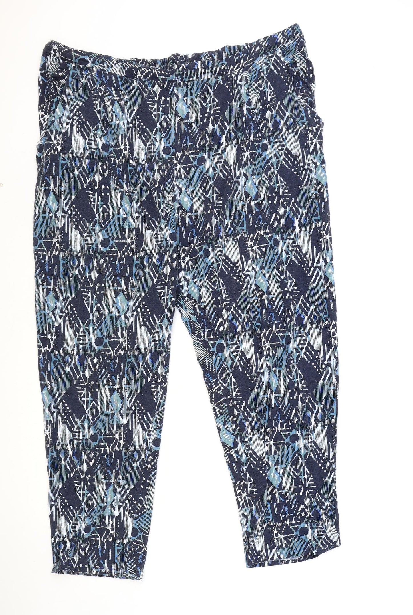 Womens UK Size 40 in Preworn Regular Fit Harem Blue Trousers
