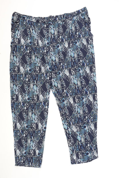 Womens UK Size 40 in Preworn Regular Fit Harem Blue Trousers