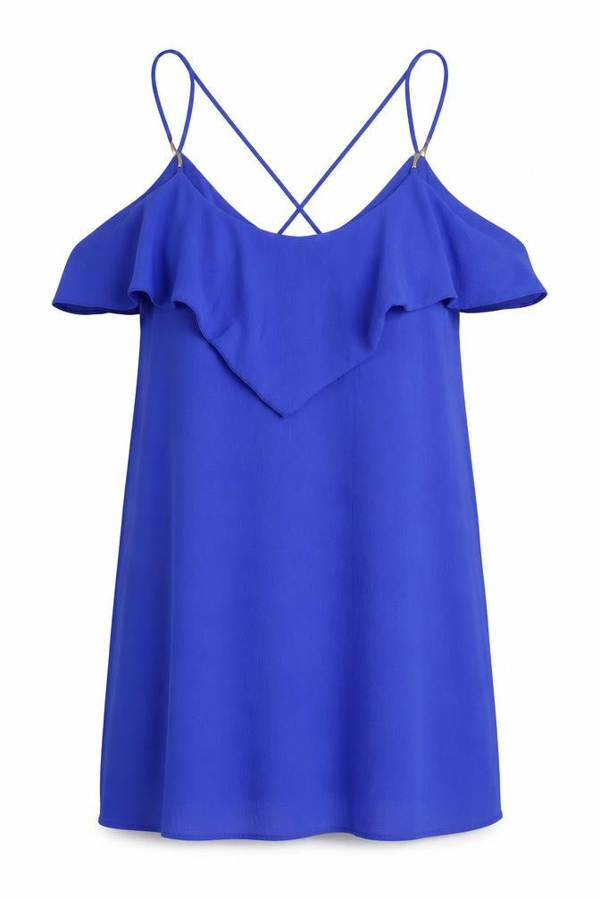 Atmosphere Womens Blue Polyester A-Line Size 12 Round Neck Pullover