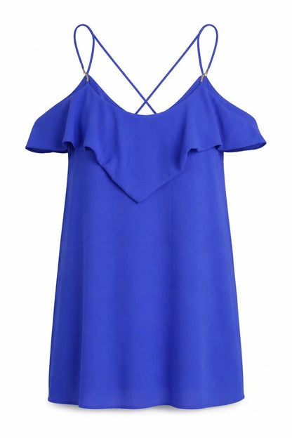 Atmosphere Womens Blue Polyester A-Line Size 12 Round Neck Pullover