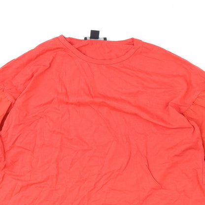 Atmosphere Womens Red Polyester Basic Blouse Size 10 Round Neck