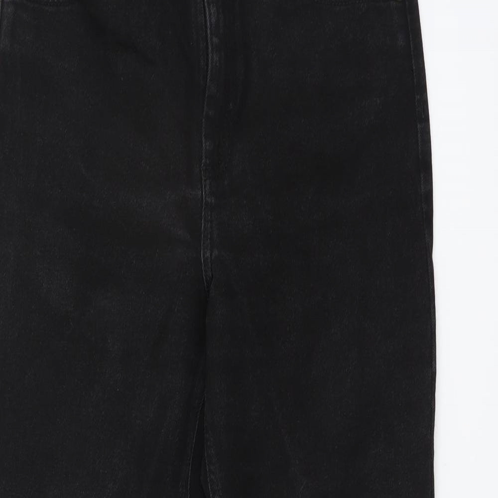 ASOS Womens Black Cotton Straight Jeans Size 28 in L32 in Regular Button