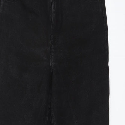 ASOS Womens Black Cotton Straight Jeans Size 28 in L32 in Regular Button