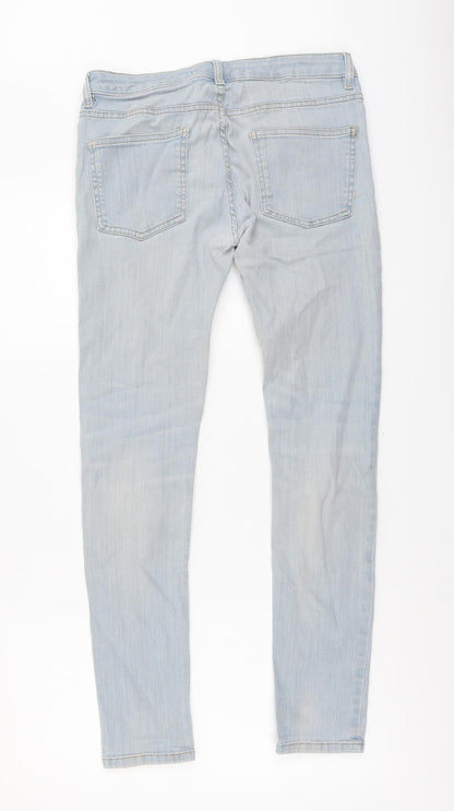 Mens UK Size 30 in Topman Regular Fit Skinny Blue Jeans