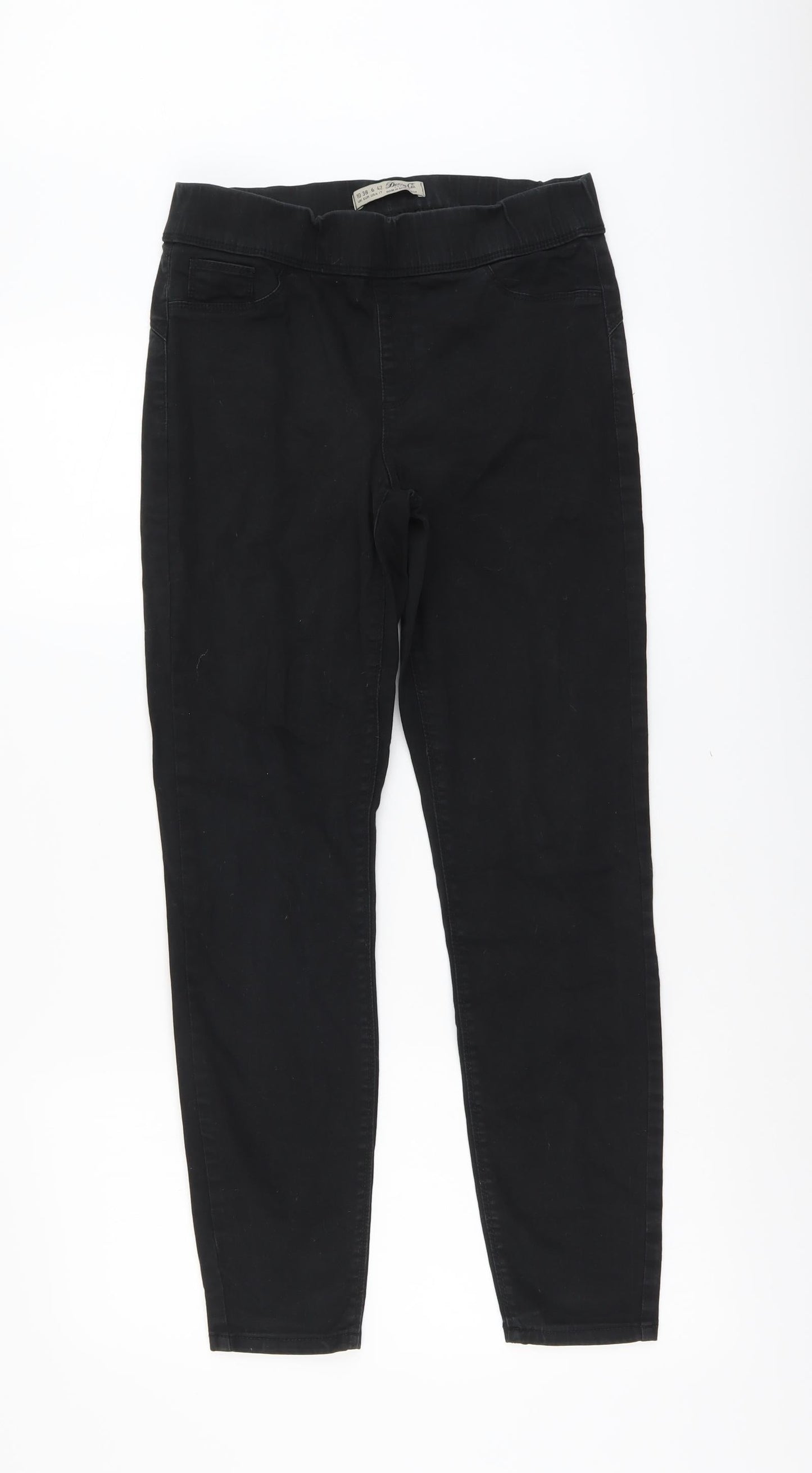 Denim & Co. Womens Black Cotton Jegging Jeans Size 10 L28 in Regular