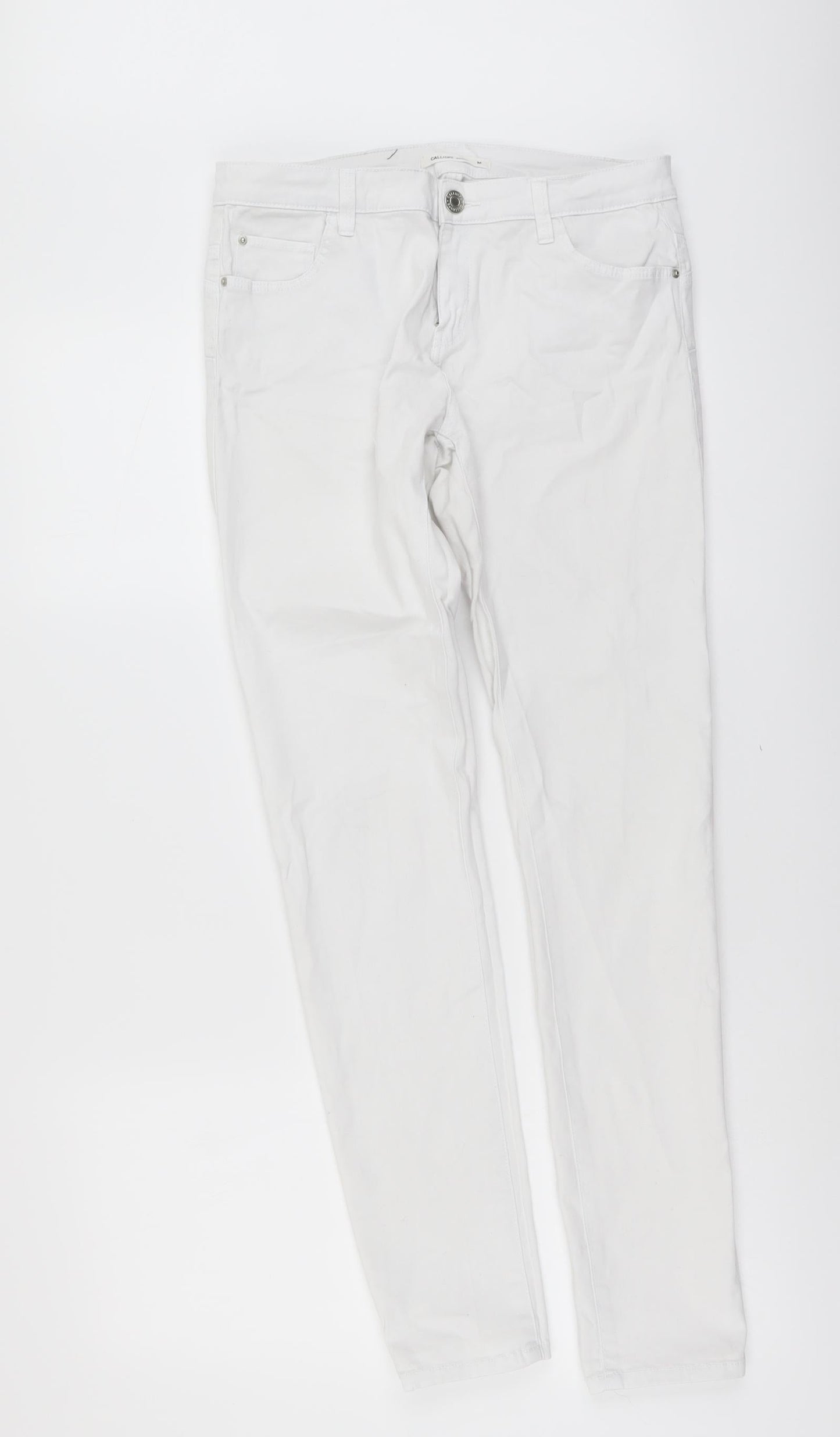 Womens UK Size M Calliope Regular Fit Skinny White Jeans