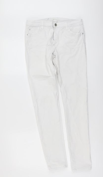 Womens UK Size M Calliope Regular Fit Skinny White Jeans