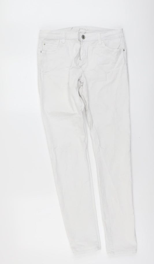Womens UK Size M Calliope Regular Fit Skinny White Jeans