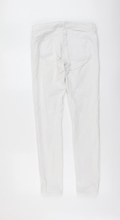 Womens UK Size M Calliope Regular Fit Skinny White Jeans