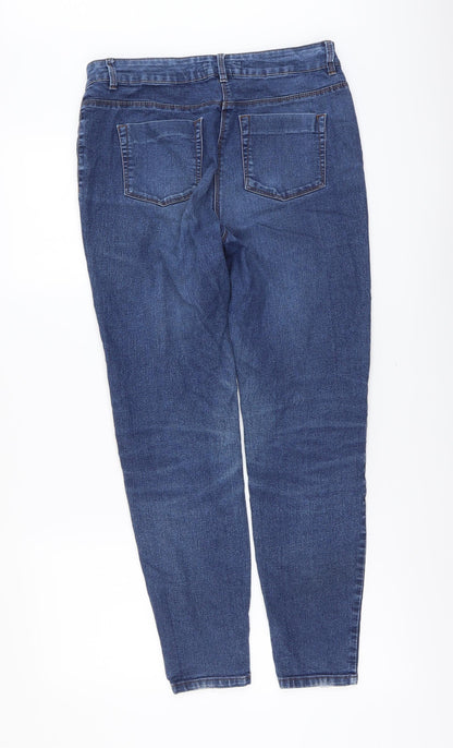 Womens UK Size 10 Papaya Regular Fit Skinny Blue Jeans