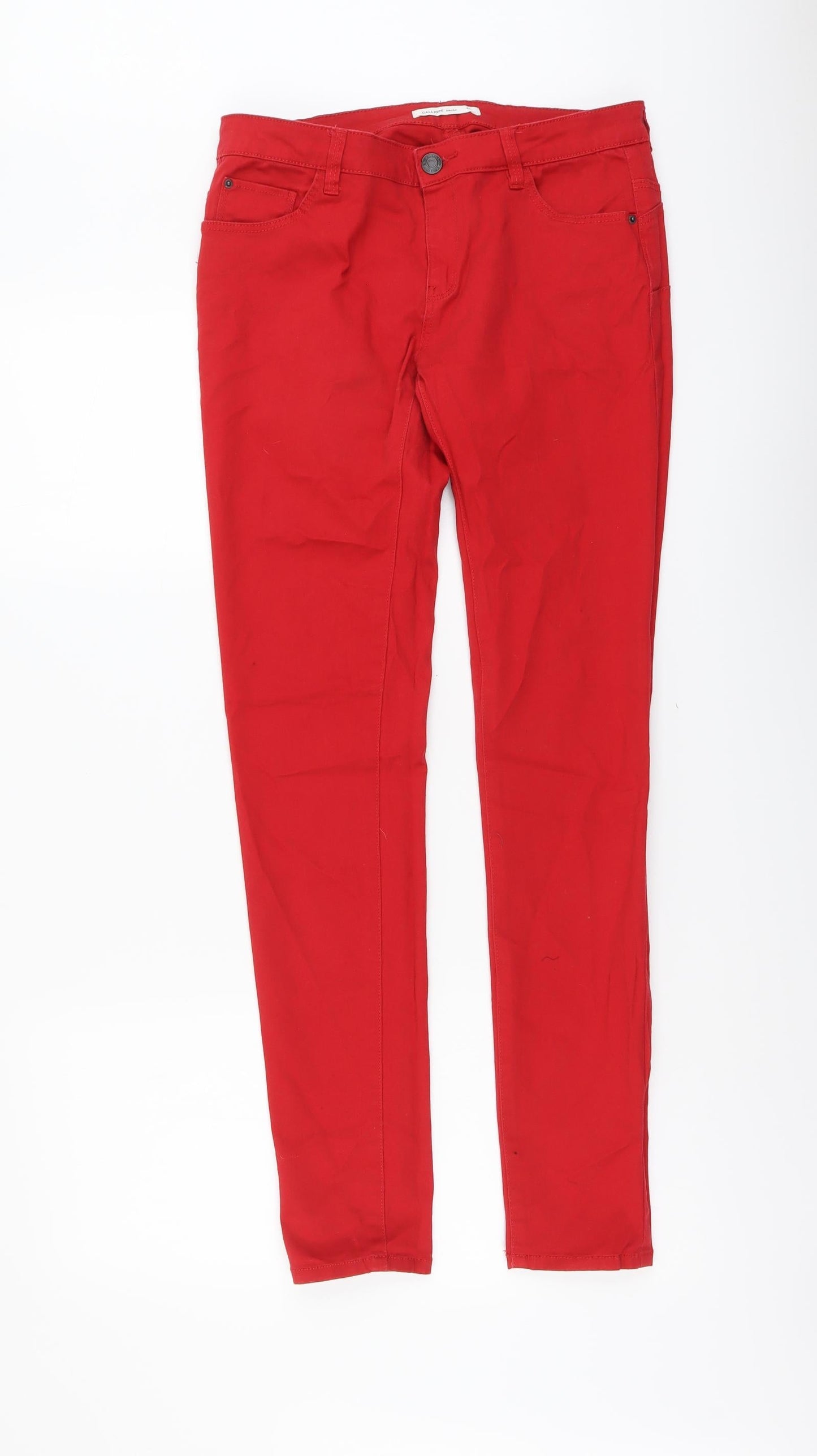 Womens UK Size M Calliope Regular Fit Skinny Red Jeans
