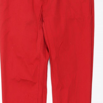 Womens UK Size M Calliope Regular Fit Skinny Red Jeans