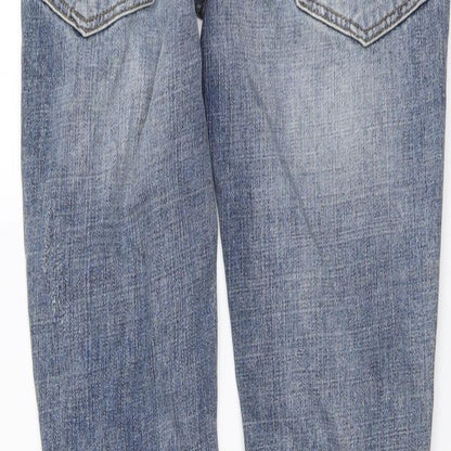 Criminal Damage Mens Blue Cotton Skinny Jeans Size 28 in L33 in Regular Button