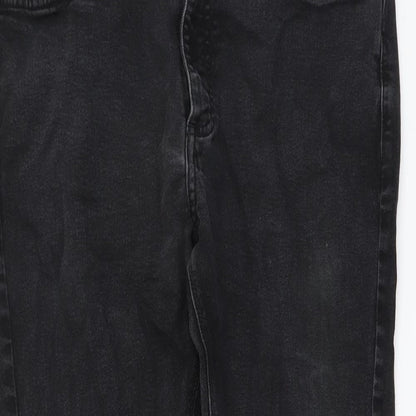 Marks and Spencer Mens Black Cotton Skinny Jeans Size 30 in L29 in Regular Button