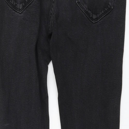 Marks and Spencer Mens Black Cotton Skinny Jeans Size 30 in L29 in Regular Button