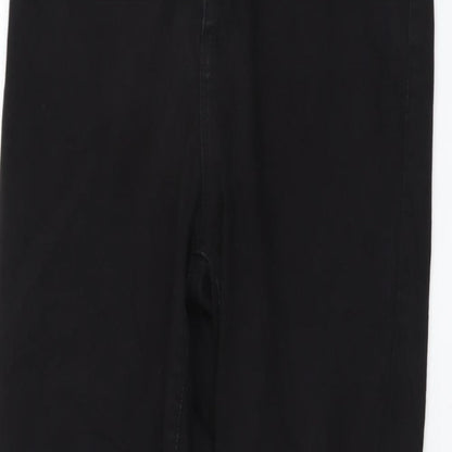 Denim & Co. Womens Black Cotton Skinny Jeans Size 14 L28 in Regular Button