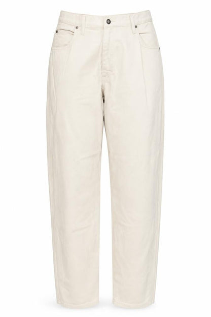 Kesso Womens Beige Cotton Straight Jeans Size 14 L33 in Regular Button