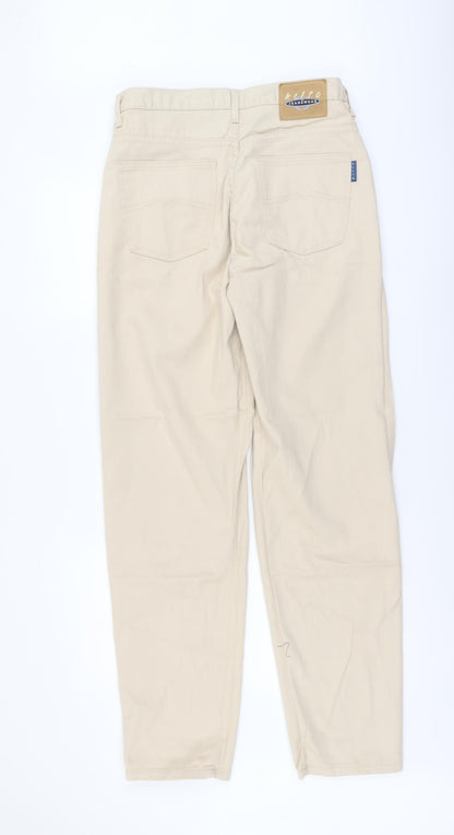 Kesso Womens Beige Cotton Straight Jeans Size 14 L33 in Regular Button