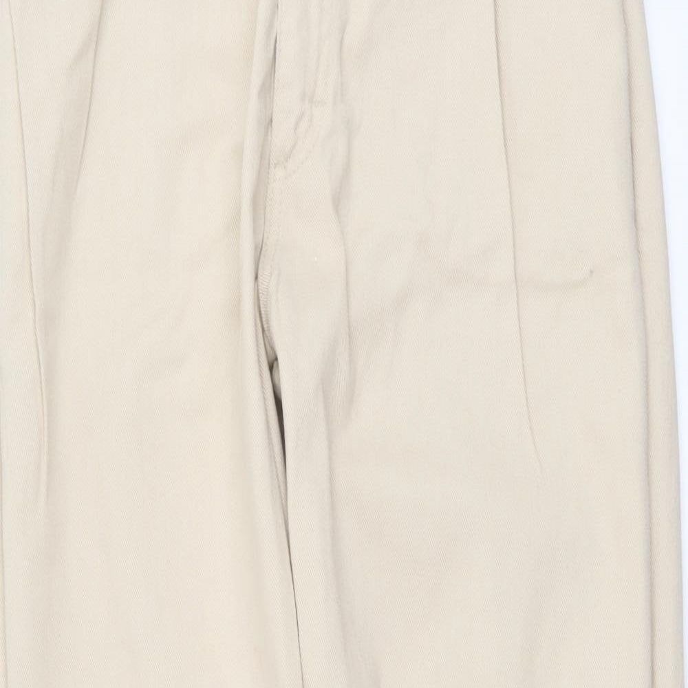 Kesso Womens Beige Cotton Straight Jeans Size 14 L33 in Regular Button