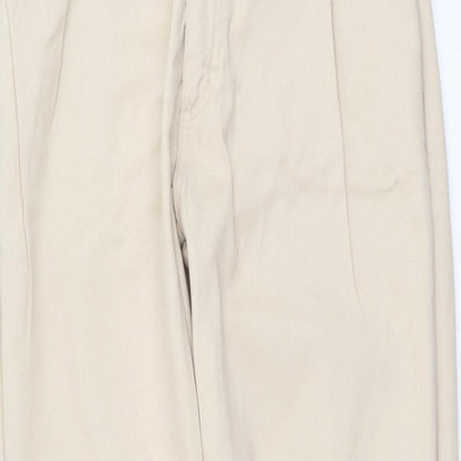 Kesso Womens Beige Cotton Straight Jeans Size 14 L33 in Regular Button