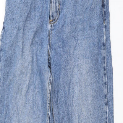 Miss Selfridge Womens Blue Cotton Tapered Jeans Size 4 L27 in Regular Button