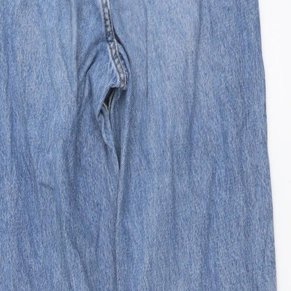 Miss Selfridge Womens Blue Cotton Tapered Jeans Size 4 L27 in Regular Button