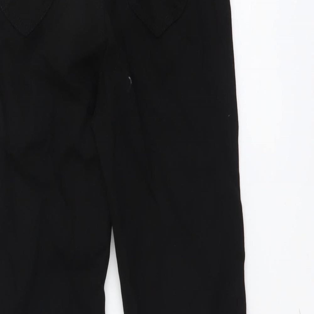 Daxi Womens Black Cotton Flared Jeans Size M L25 in Regular Button