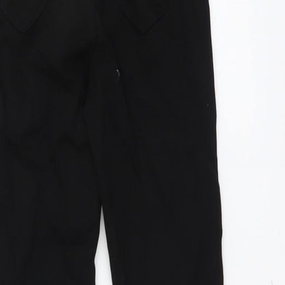 Daxi Womens Black Cotton Flared Jeans Size M L25 in Regular Button
