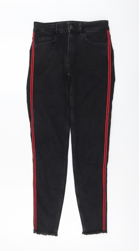 Denim & Co. Womens Grey Cotton Skinny Jeans Size 8 L27 in Regular Button