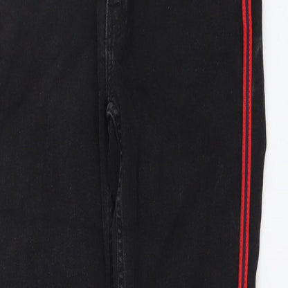 Denim & Co. Womens Grey Cotton Skinny Jeans Size 8 L27 in Regular Button