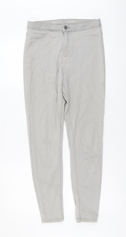 Womens UK Size 12 Marks and Spencer Regular Fit Skinny Grey Jeans
