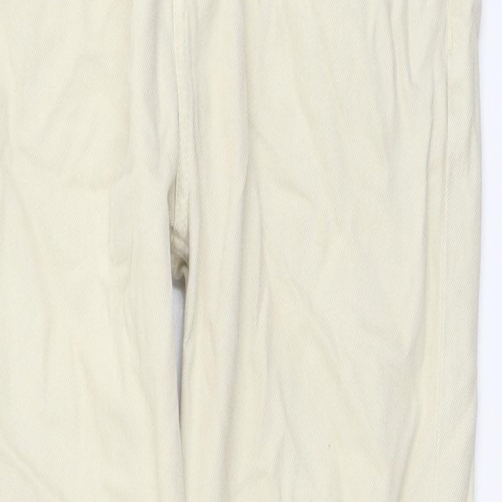 Loom Womens Beige Cotton Straight Jeans Size 30 in L32 in Regular Button