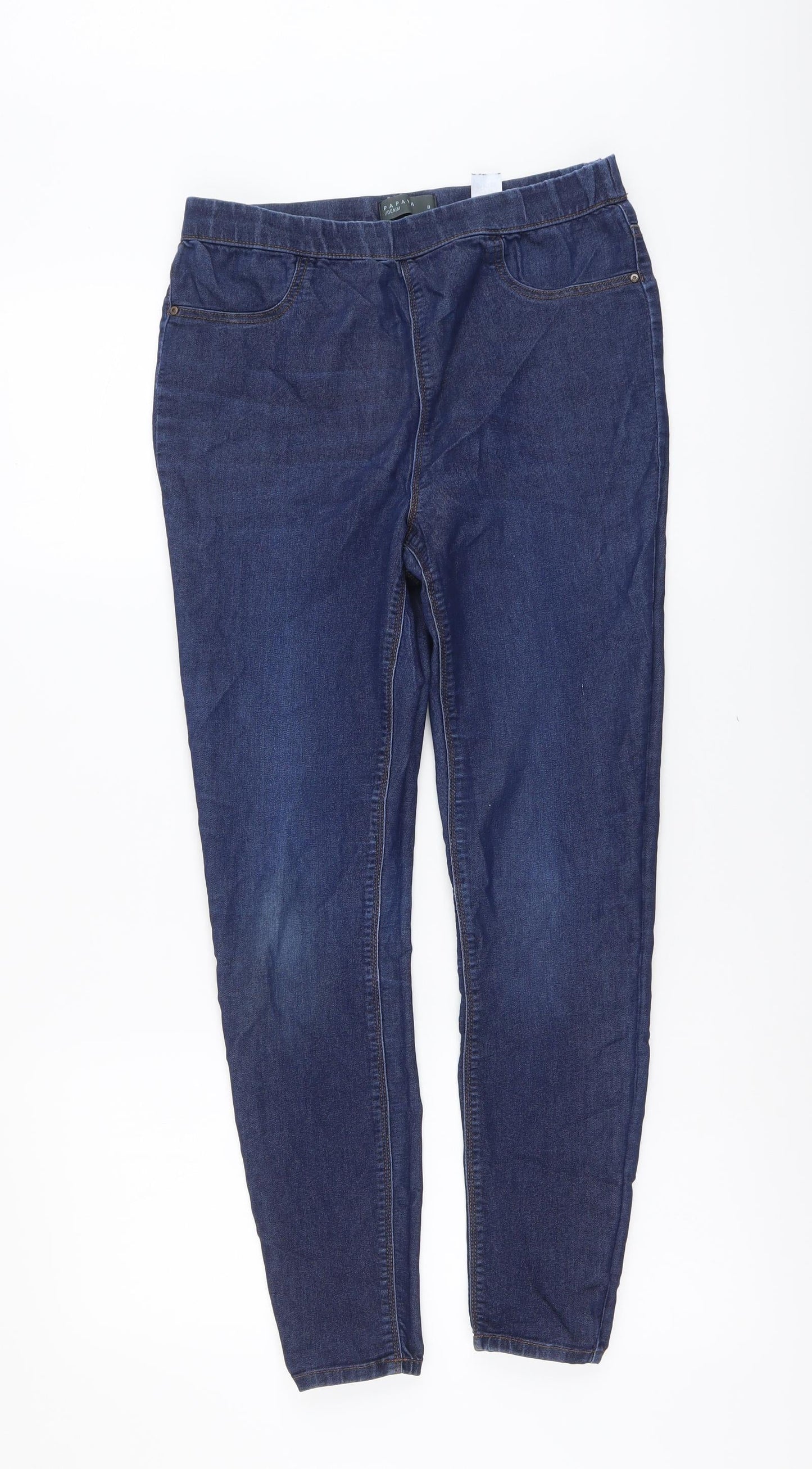 Womens UK Size 8 Papaya Regular Fit Jegging Blue Jeans