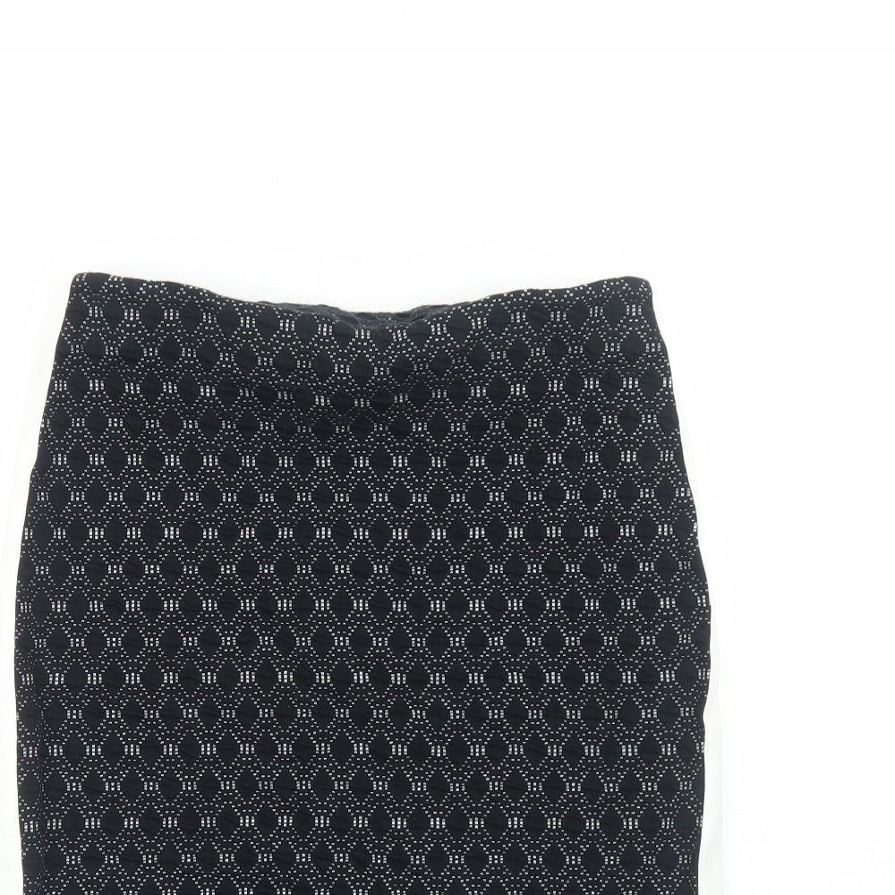 Taifun Womens Black Geometric Viscose Straight & Pencil Skirt Size 10