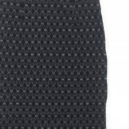 Taifun Womens Black Geometric Viscose Straight & Pencil Skirt Size 10