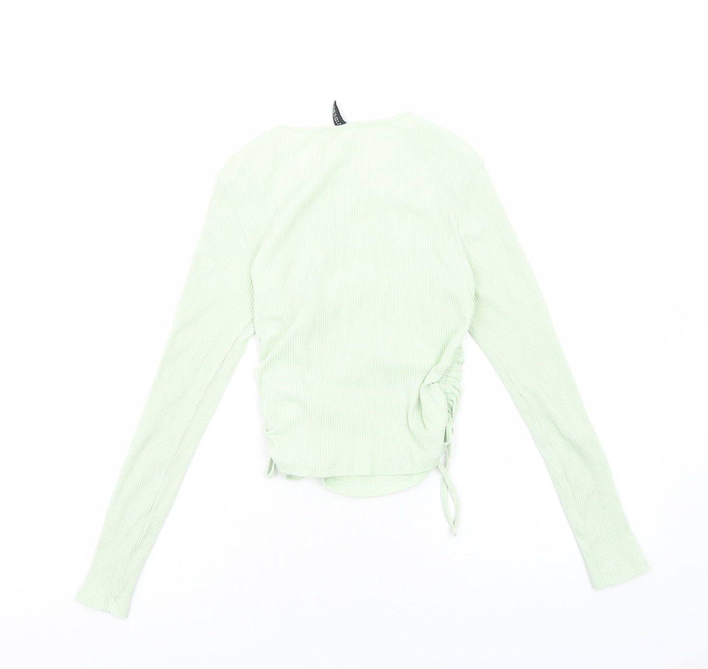 Womens UK Size S H&M Green Cropped Blouse