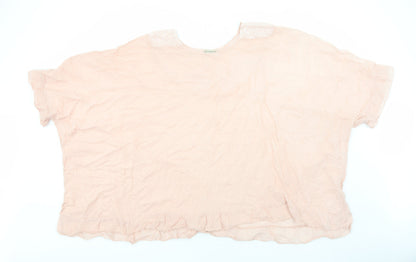 Womens UK Size L New Collection Pink Tunic Blouse