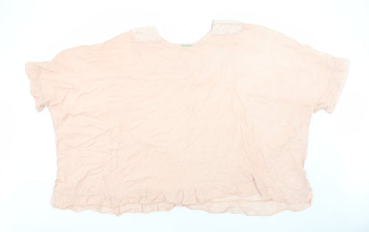 Womens UK Size L New Collection Pink Tunic Blouse