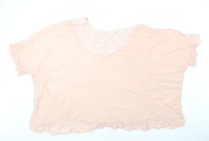 Womens UK Size L New Collection Pink Tunic Blouse