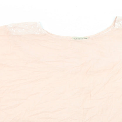 Womens UK Size L New Collection Pink Tunic Blouse