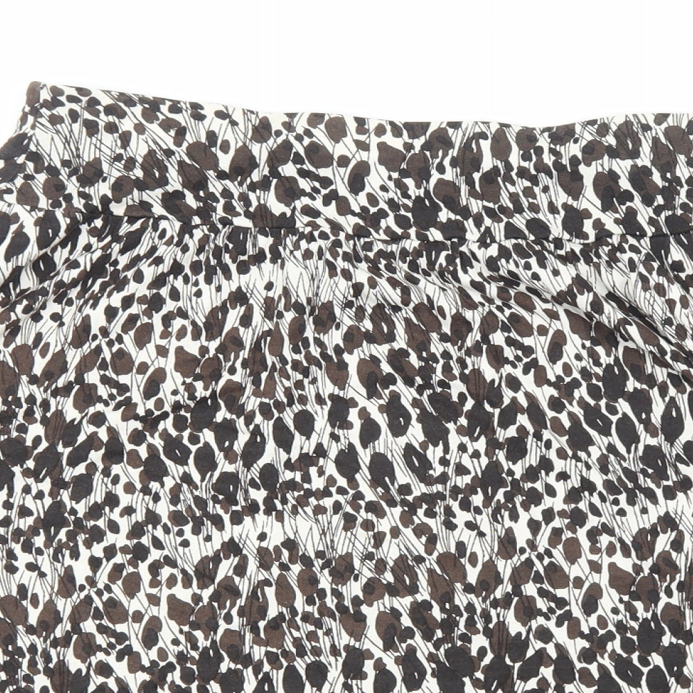 Ann Taylor Womens Brown Animal Print Viscose Swing Skirt Size M - Leopard Pattern