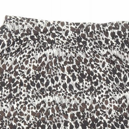 Ann Taylor Womens Brown Animal Print Viscose Swing Skirt Size M - Leopard Pattern